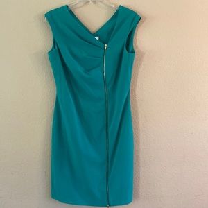 Calvin Klein Green Zipper Dress